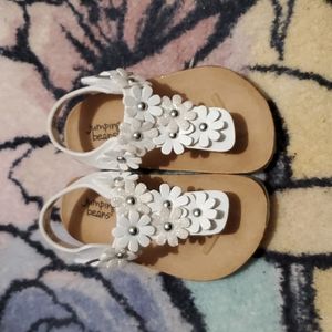 White toddler sandals
